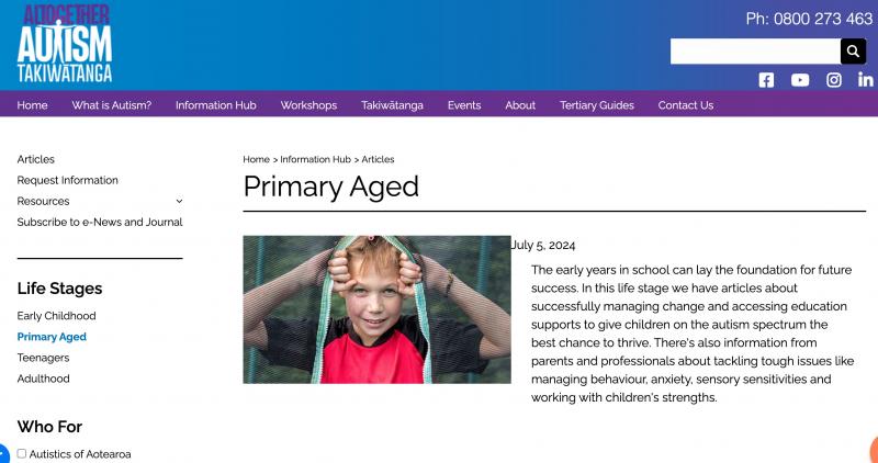 Altogether Autism website screenshot