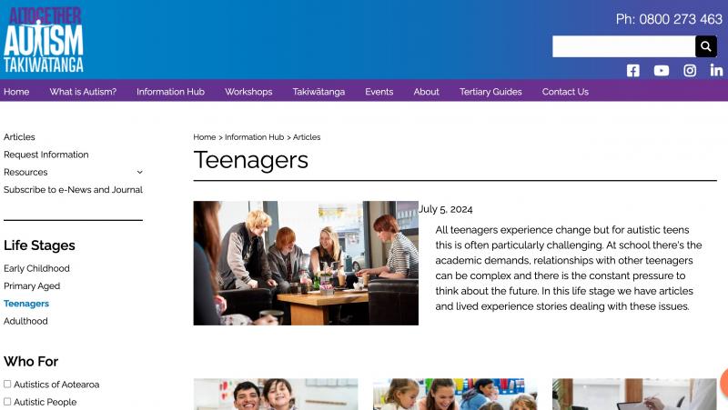 Altogether Autism website screenshot