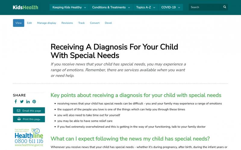 KidsHealth website screenshot