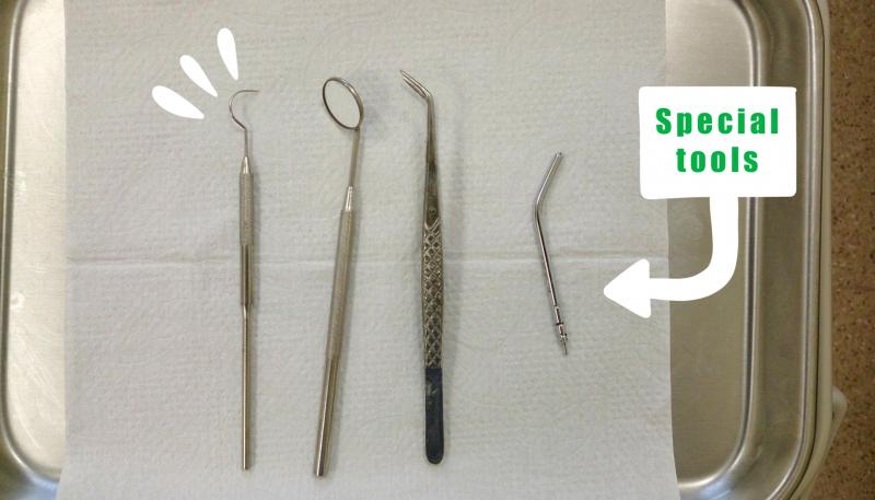 Photo of dental tools to check teeth