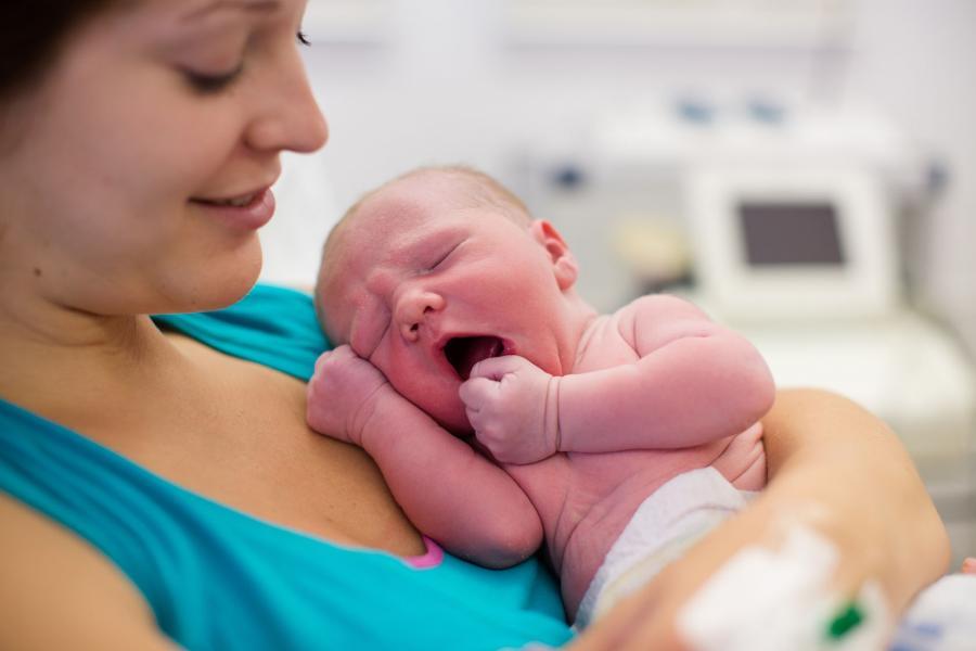 a mother and her newborn